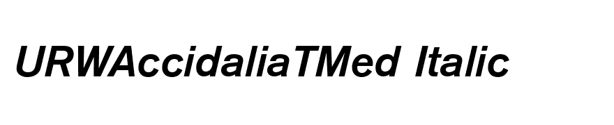 URWAccidaliaTMed Italic