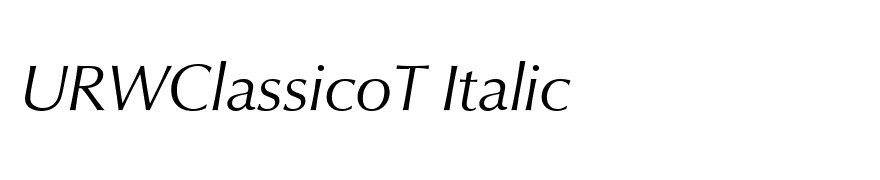 URWClassicoT Italic