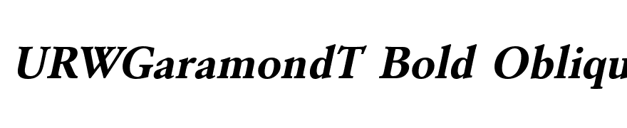 URWGaramondT Bold Oblique