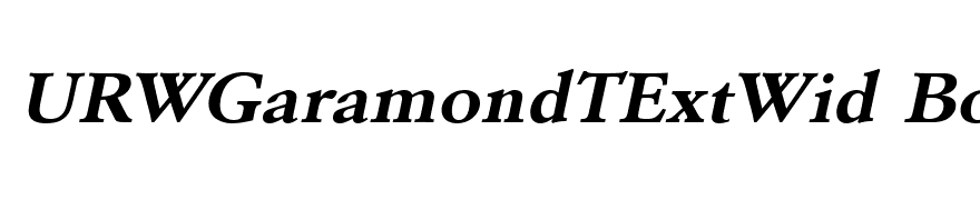 URWGaramondTExtWid Bold Oblique