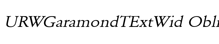 URWGaramondTExtWid Oblique