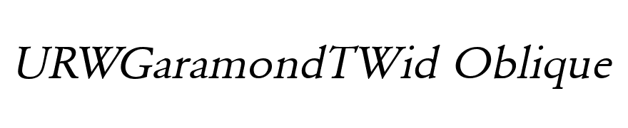 URWGaramondTWid Oblique