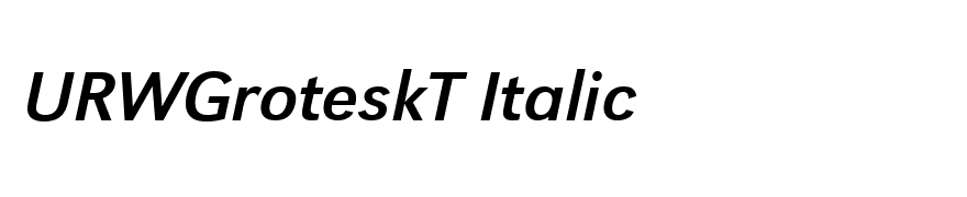 URWGroteskT Italic