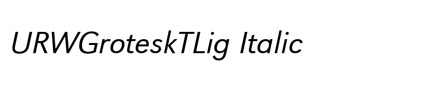 URWGroteskTLig Italic