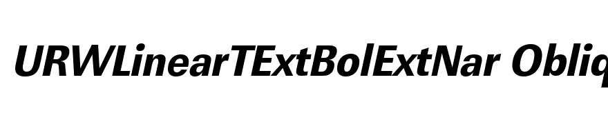 URWLinearTExtBolExtNar Oblique