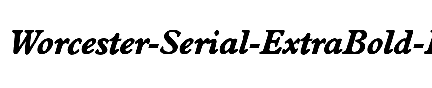 Worcester-Serial-ExtraBold-RegularItalic