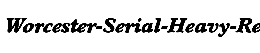 Worcester-Serial-Heavy-RegularItalic