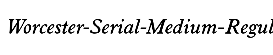 Worcester-Serial-Medium-RegularItalic