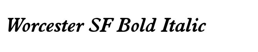 Worcester SF Bold Italic