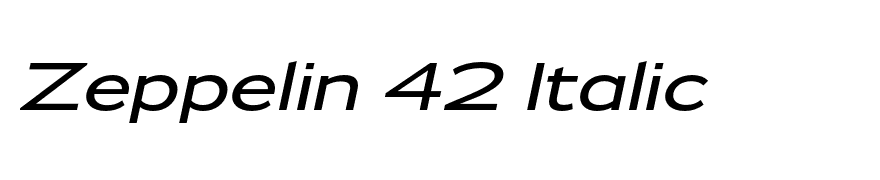 Zeppelin 42 Italic